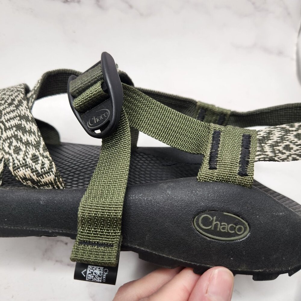 Chaco Z/2 Hiking Sandals Olive Green Canvas Outdoors Z2 Men's 8 - Picture 8 of 9